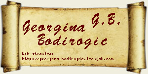 Georgina Bodirogić vizit kartica